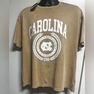 Carolina Tarheels Boxy Latte Band Chickad T Shirt NWT